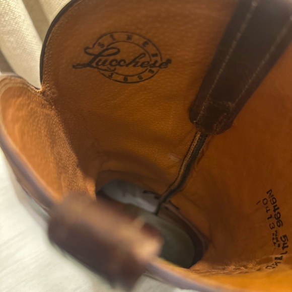 Lucchese Brown Caiman Cowboy Western Boots - Picture 10 of 11